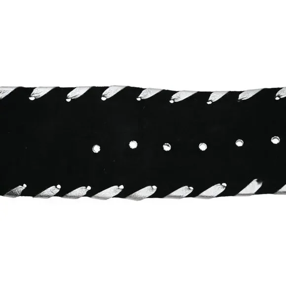 Pat Dahnke Crystal Buckle Ponyhair Belt Size Estimated Small / Medium Leathers | patdahnke.com main image 4